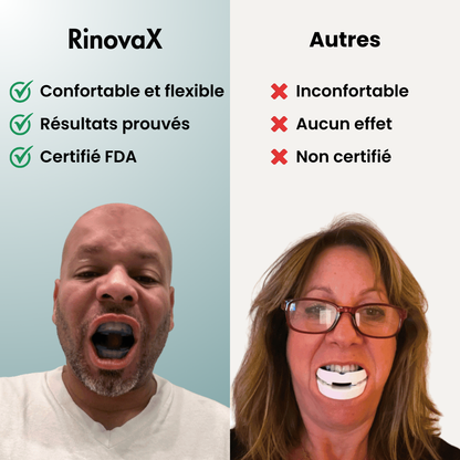 RinovaX™ – Embout buccal anti-ronflement médical, discret et confortable